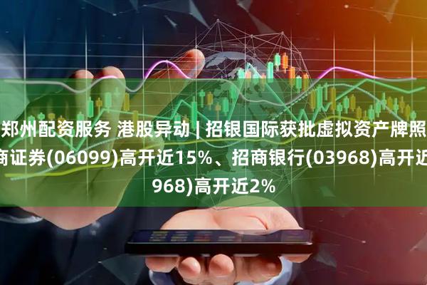 郑州配资服务 港股异动 | 招银国际获批虚拟资产牌照 招商证券(06099)高开近15%、招商银行(03968)高开近2%